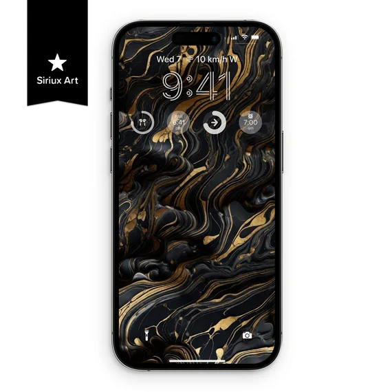 IPhone 15 Pro Max Black Titanium Dark Gold Accent Wallpaper ...