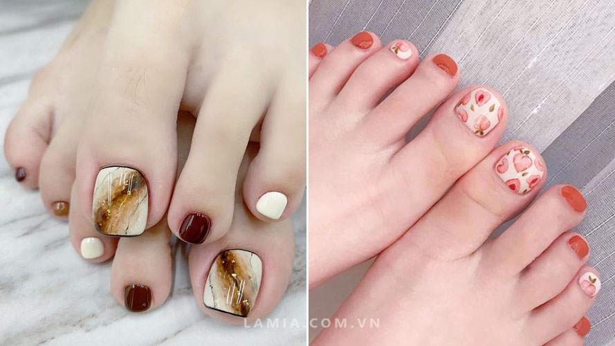 1001+ mẫu móng chân đẹp, nail chân xinh, sáng da hot 2024